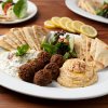 Falafel Combo Appetizer: Falafels are vegan & made in-house from fresh garbanzo beans & herbs